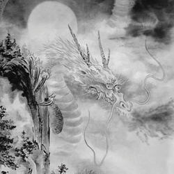 Tuschelei Drache